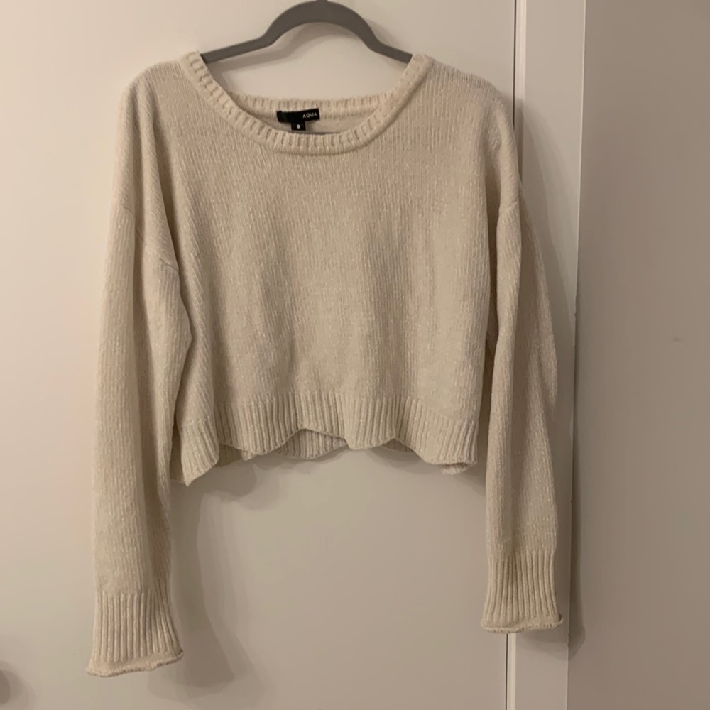 white sweater